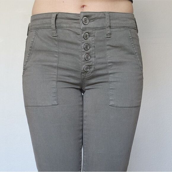 AEO Sateen X Super Stretch Button Fly Skinny Jeggings Size 4R - Picture 3 of 7